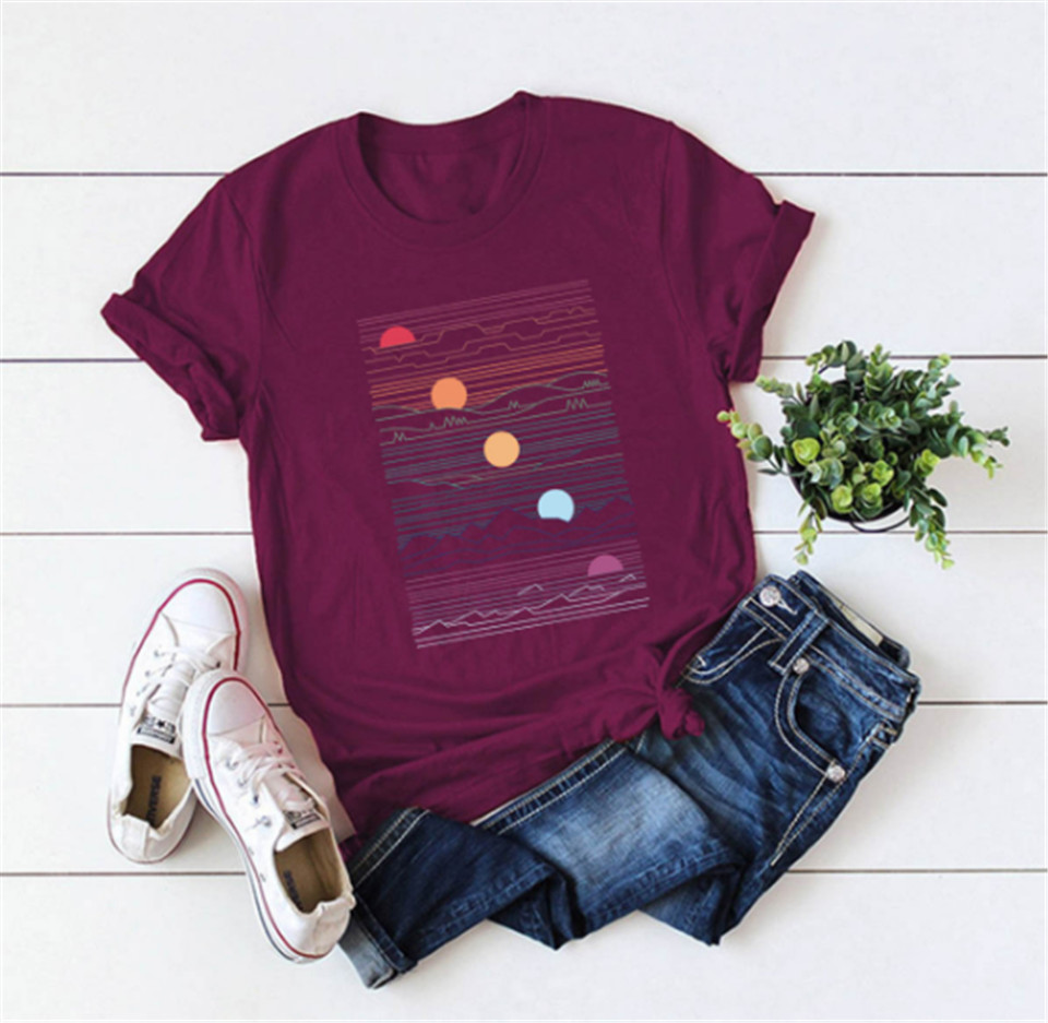 Vintage sunset graphic unisex cotton tee