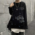 Long Sleeve Printed Loose Oversized t-Shirt