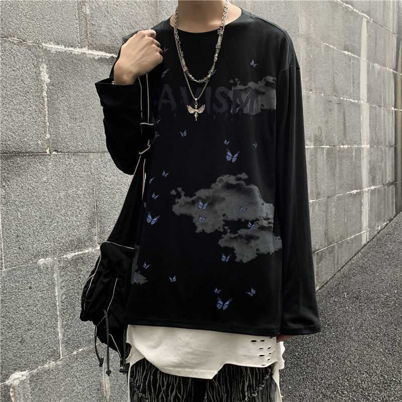 Long Sleeve Printed Loose Oversized t-Shirt