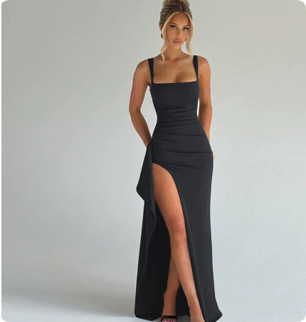 Fashion Personalized Women's Sling High Slit Dress