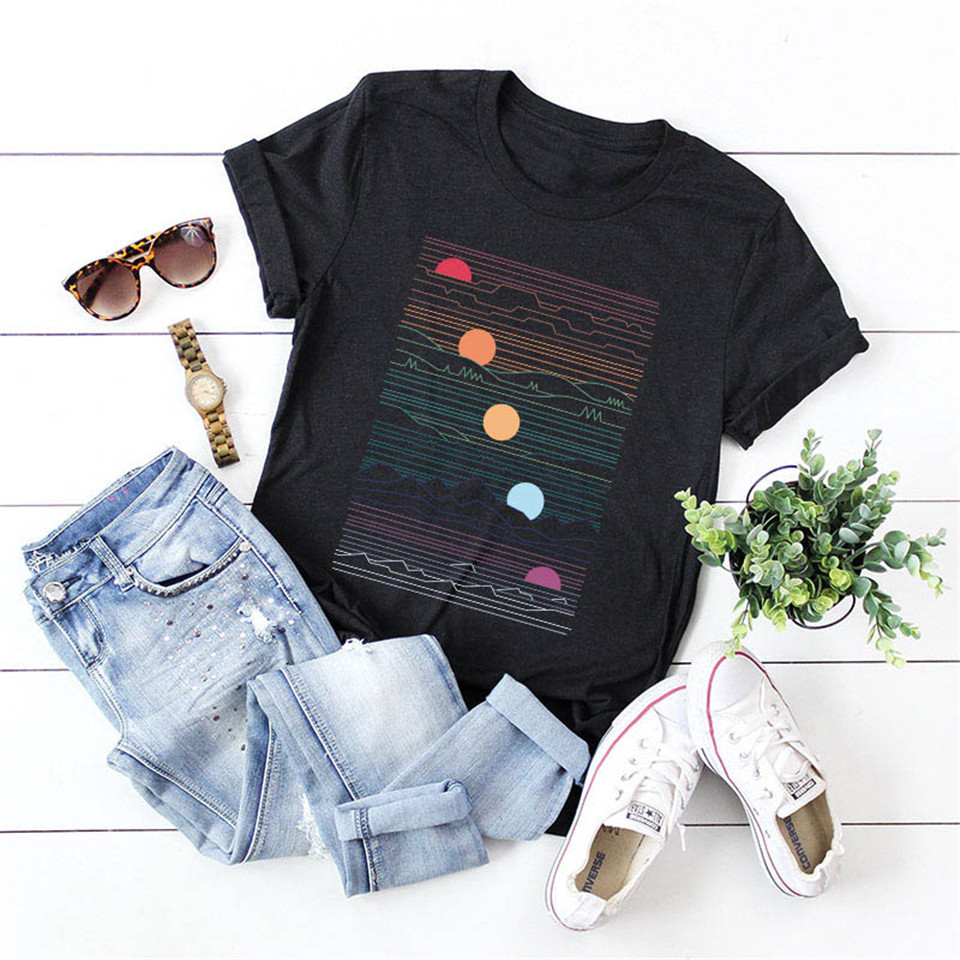 Vintage sunset graphic unisex cotton tee