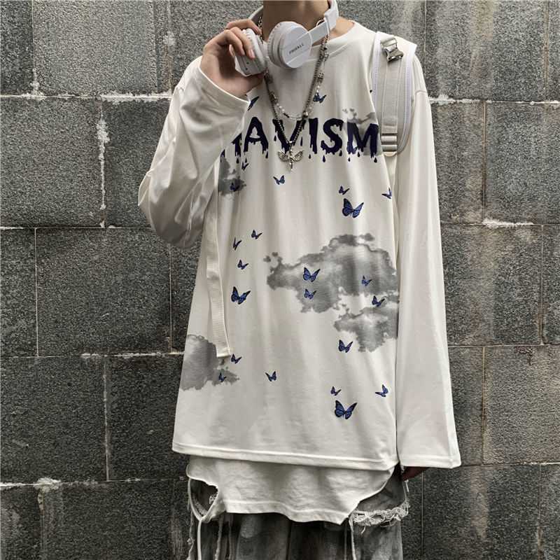 Long Sleeve Printed Loose Oversized t-Shirt
