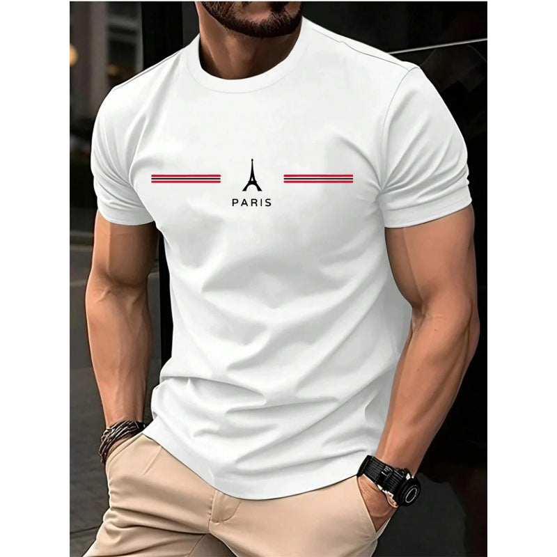 Men's Loose Oversized Casual Sports Round T-shirt